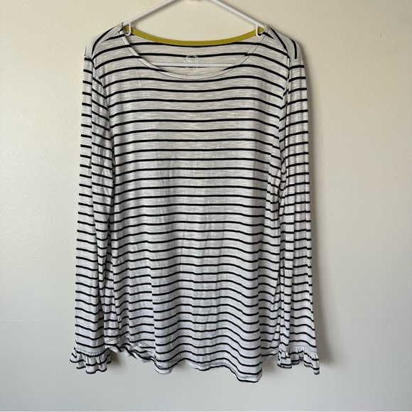 Striped Ruffle Long Sleeve - Picture 1 of 3